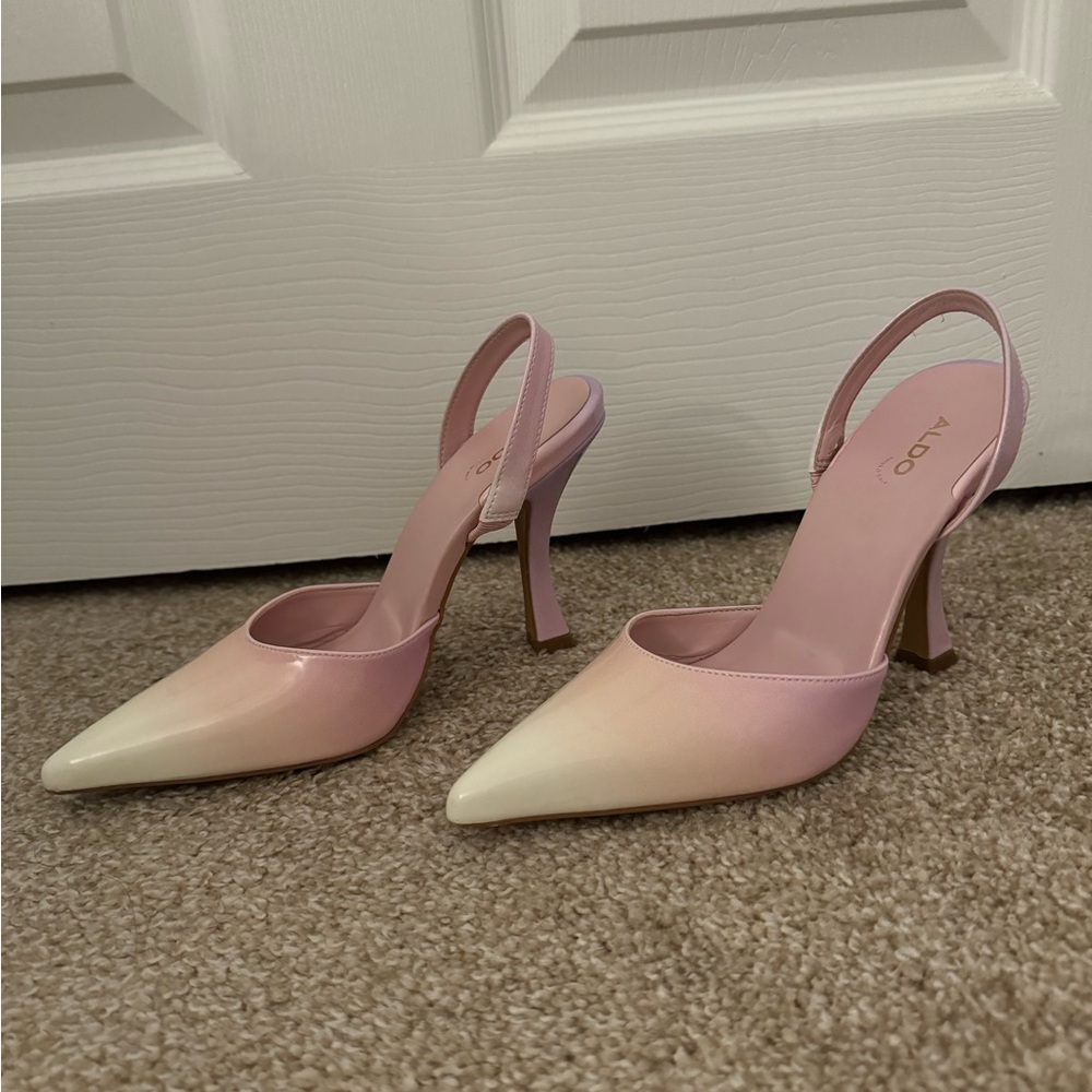 NWT Aldo sling back pastel ombré stiletto heels size 5